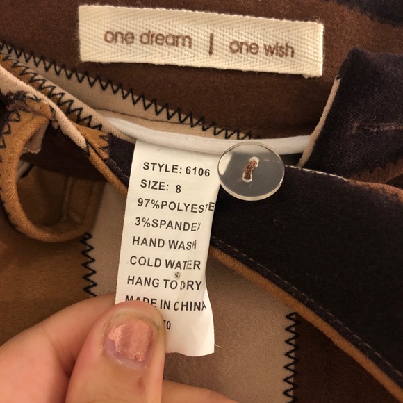 SOLD Retro Patchwork Suede Flare Pants - Picture 6 of 7